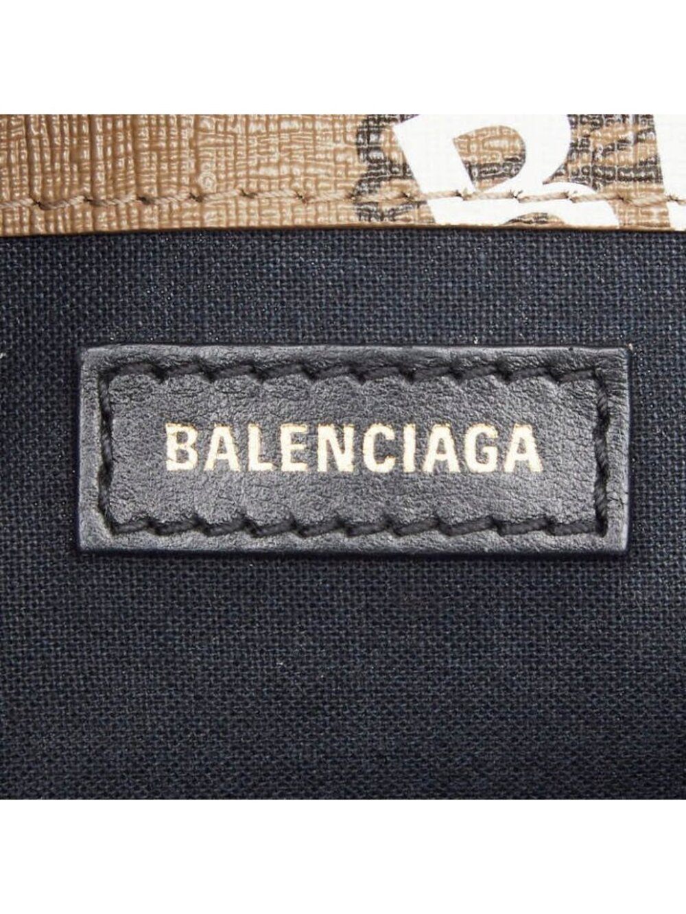 Balenciaga Large Shopping 2-Way Shoulder Bag Brown Black Leather - Picture 9 of 10
